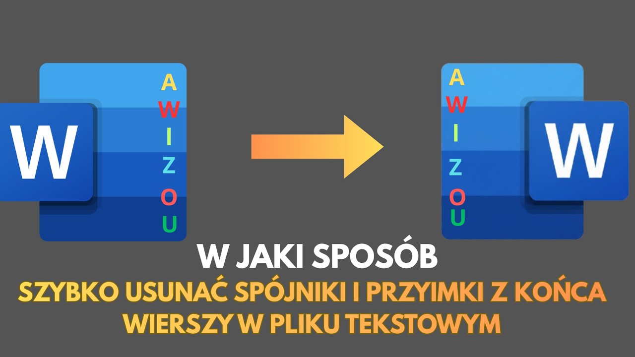 W jaki sposób usunąć w Word przyimiki i spójniki na końcu wierszy tworząc makro w VBA