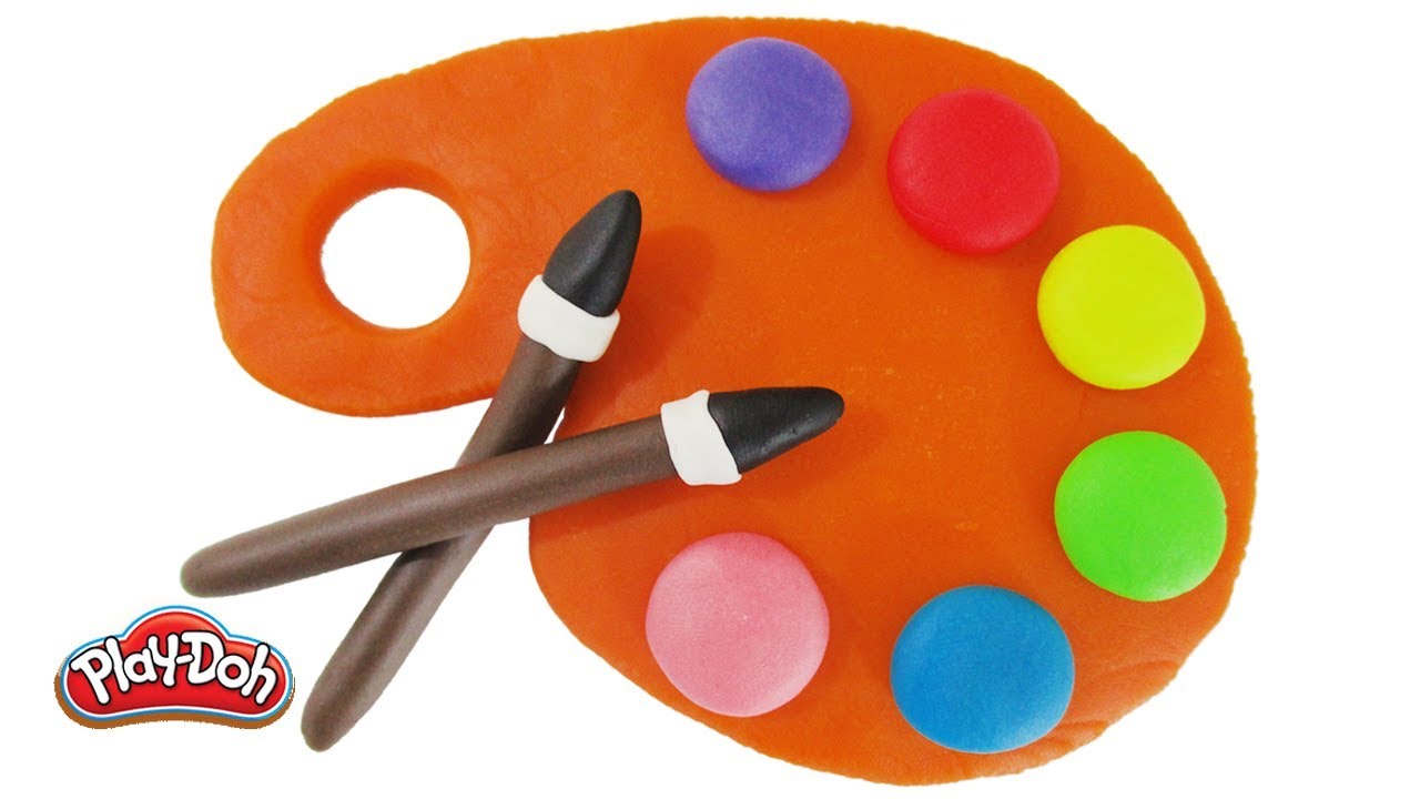 how to make play doh Watercolor palette colors paint YouTube