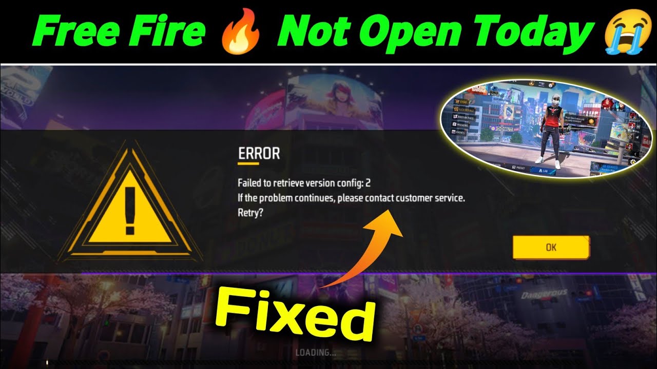 Free Fire Max Error Failed To Retrieve Version Config 2 Problem | Free fire Open Problem Solve 💯