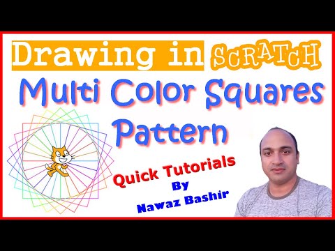 How to Draw Squares Design/Pattern in Scratch | Multi Color