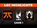FNC vs TH Highlights Game 1 | 2026 LEC Spring W6D1 | Fnatic vs Team Heretics by Onivia