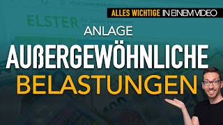 Steuer: Anlage Außergewöhnliche Belastungen 2022 ausfüllen Elster Anleitung Steuererklärung 2022