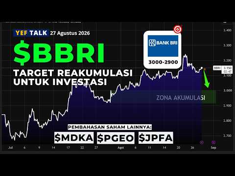Mau invest $BBRI ini target harga belinya  YEFTalk edisi 27 Agustus 2026