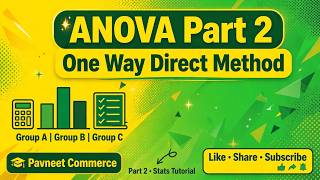 ANOVA Part 2 | One Way ANOVA Direct Method | Solved Example | Operation Research | Pavneet Commerce