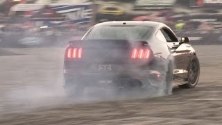 2015 Ford Mustang RTR shredding tires at SEMA Show