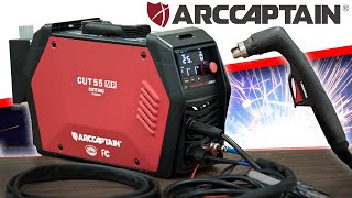 ArcCaptain CUT55 MP Plasma Cutter Review Test- Cutting 1" Thick Metal!