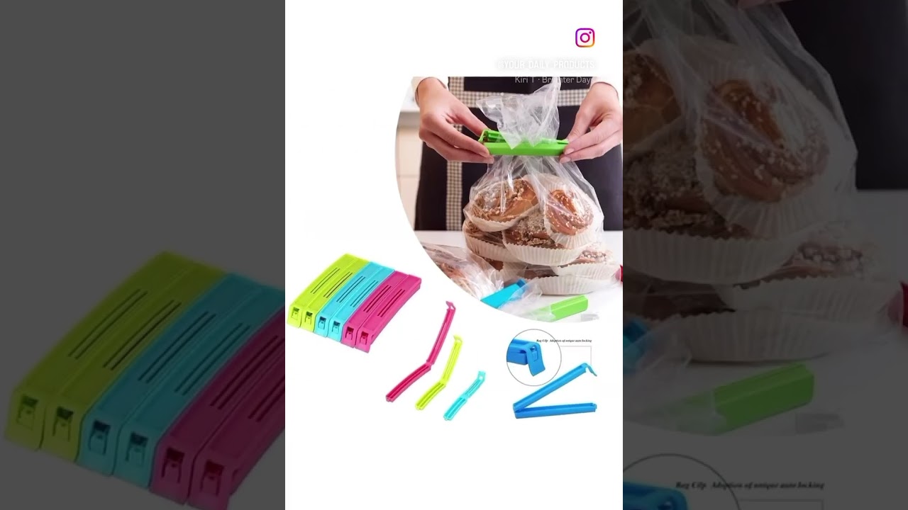 Food snack bag pouch clip sealer. 🍟.. ab chips, bread ko seal karo..