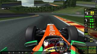 Let's Play rFactor F1 2011 Multiplayer Belgien Spa (GERMAN) (HD) (Tresorballun)