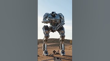 Prototype of a bipedal military weapon #robot #robots #military #prototype #ai #aivideo #animation