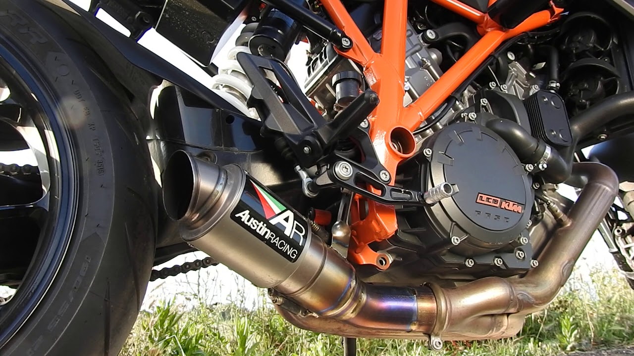 2014 KTM SUPERDUKE 1290 with Austin Racing Exhaust - YouTube