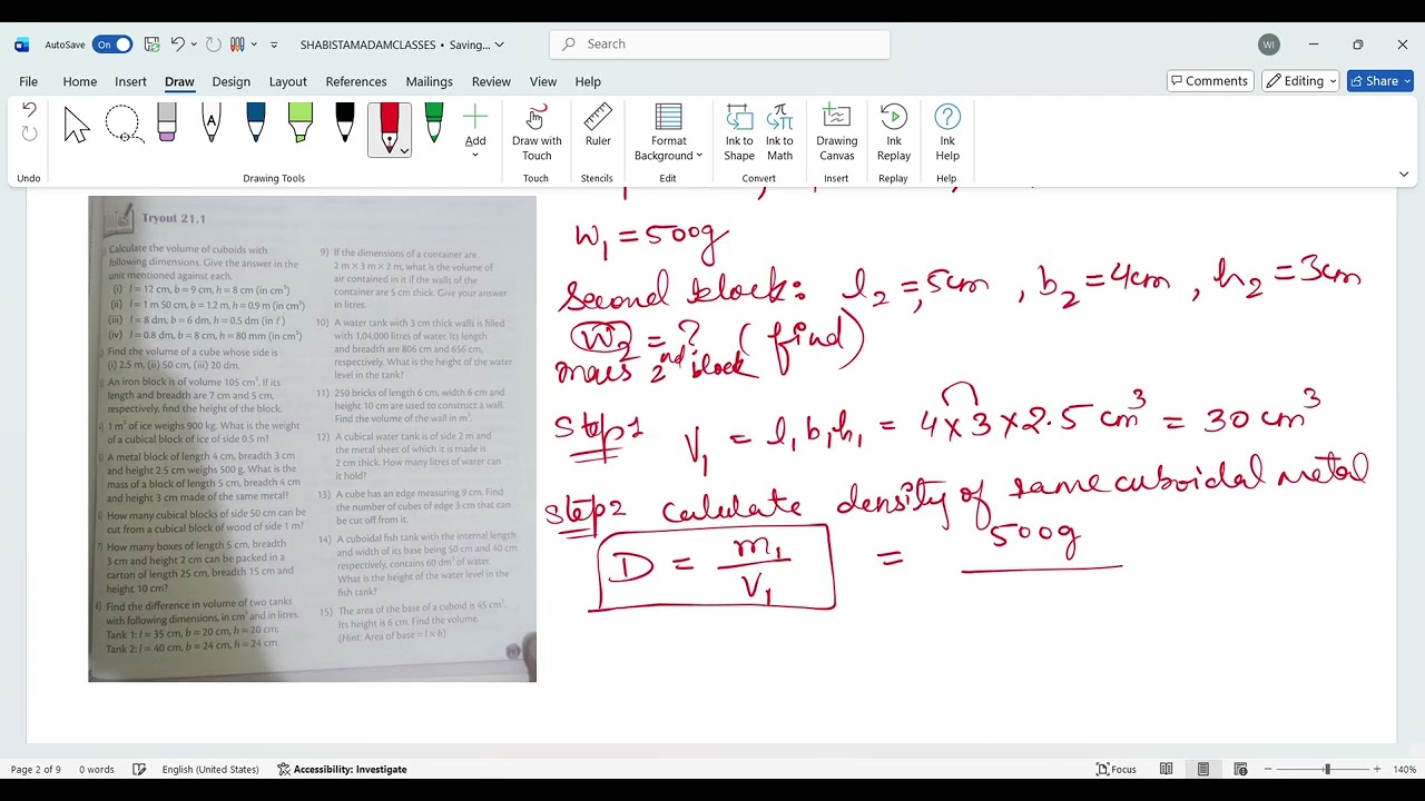 Volume of Cube and Cuboid | Easy Explanation with Examples exercise 21.1