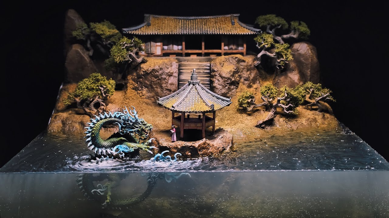 Ancient Lake Horror  Epoxy Resin Diorama 