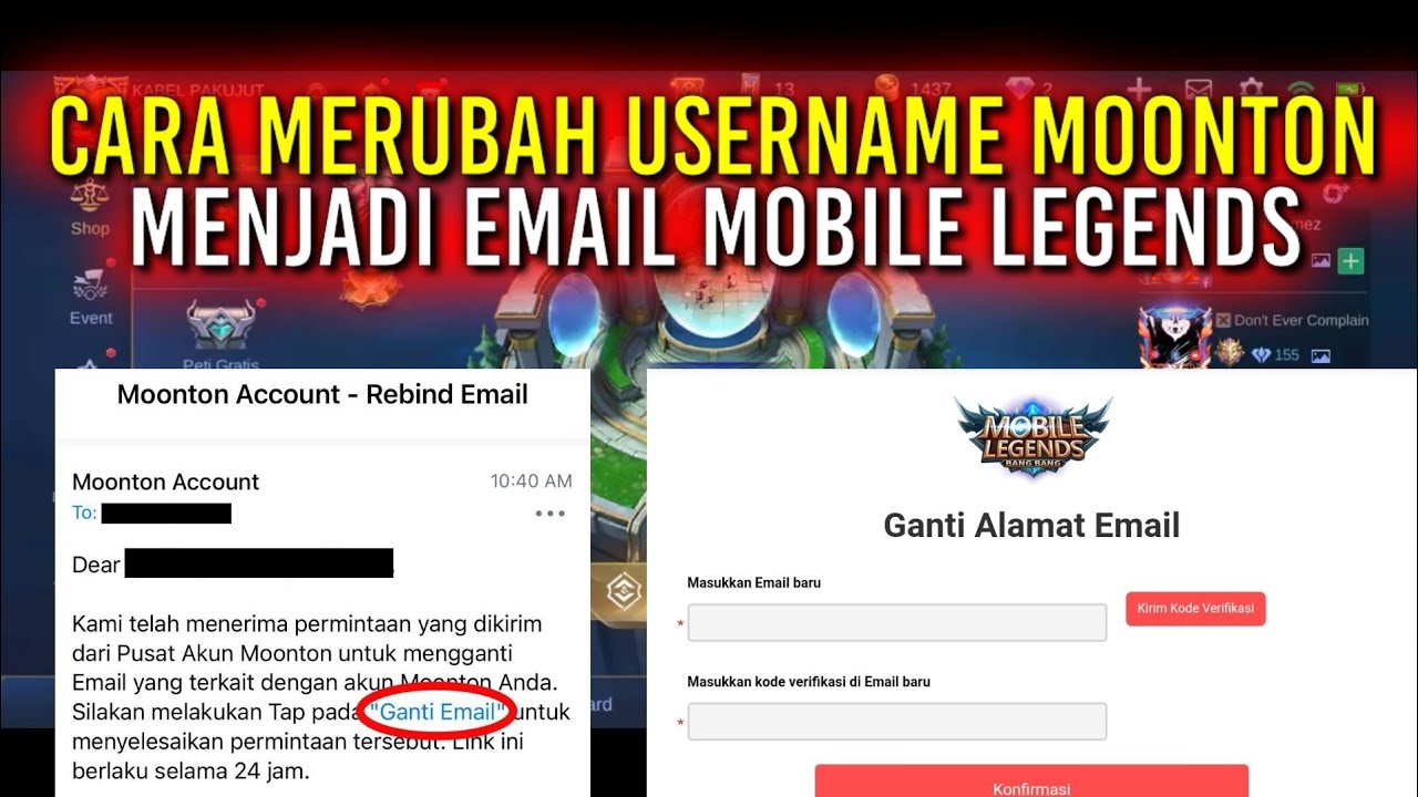 Cara Ganti Username Moonton - Unbind Moonton Mobile Legends 