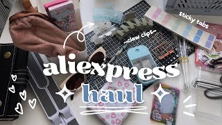 an aesthetic aliexpress haul 💌| stationery, organizers, hair clips, kpop + more ❀