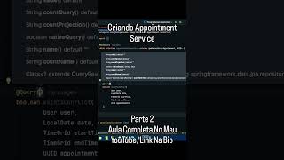 🚀 Aula Criando Appointment Service.Aprender Programação Parte 2