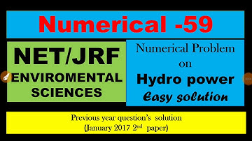 Nta ugc net jrf| hydro power plant potential energy numerical| environmental sciences | Mind mapping