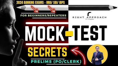 TOPPERS SECRET - PRELIMS | 2024 BANKING Exams | Qualify RRB/SBI/IBPS - PO & Clerk PRELIMS |