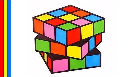 How to Draw Rubik Cube Coloring Pages for Kids Learn Colors l Video Colours for Kids l Color Baby