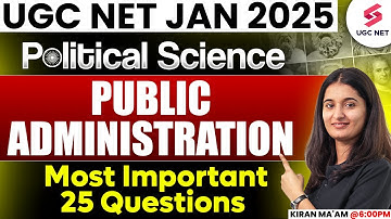 UGC NET Political Science | Public Administration UGC NET By Kiran Ma