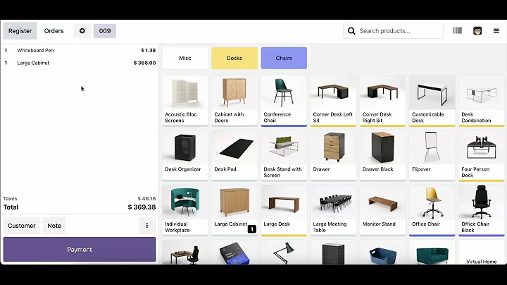 POS Order Template Product Odoo V19