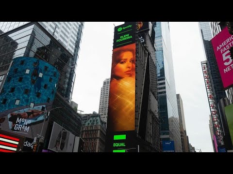 Eleni Foureira on Times Square's Spotify Billboard!