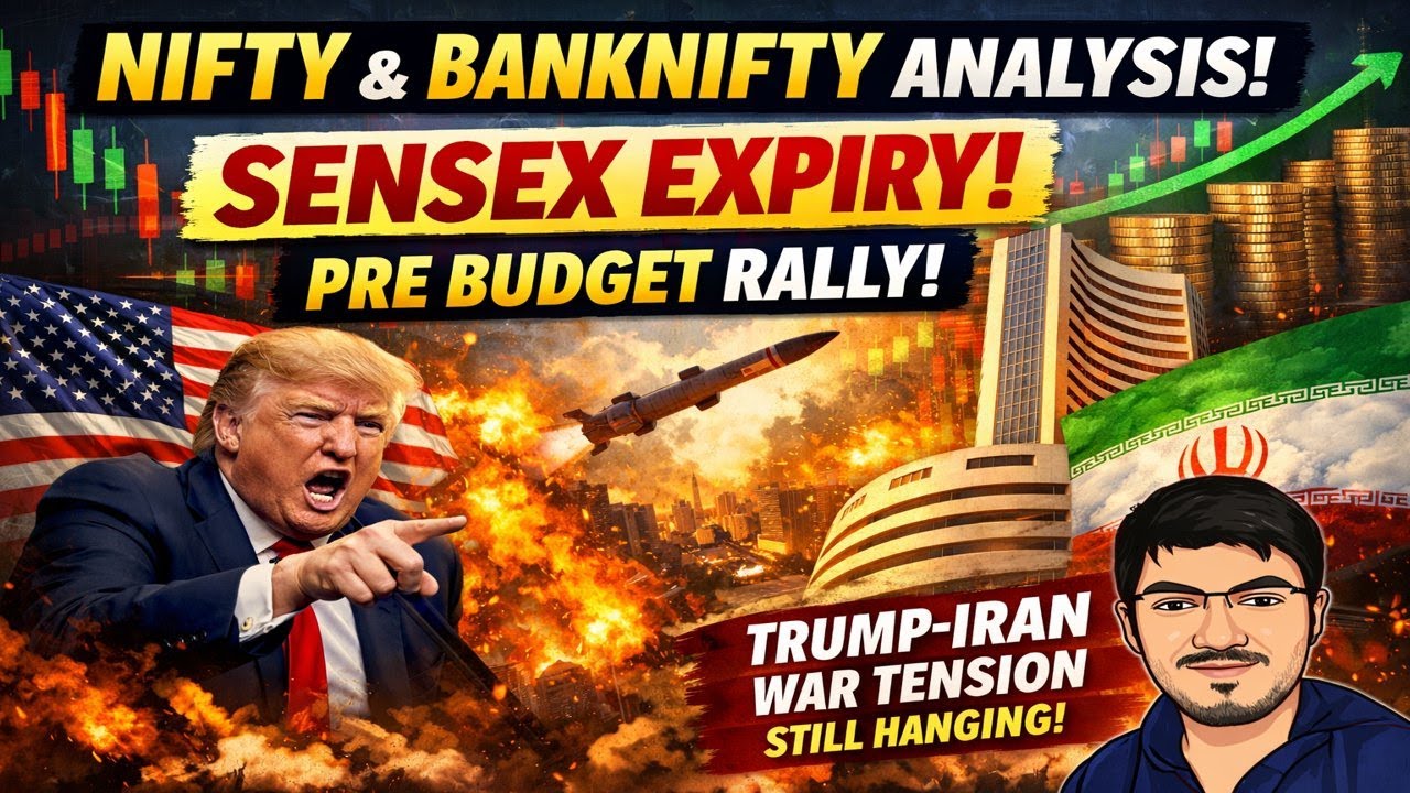 Nifty & Bank nifty prediction for tomorrow for Thursday | Pre Budget Rally And US IRAN War Fears !!!