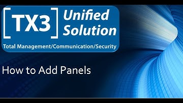 TX3 Configurator - How to add a new panel