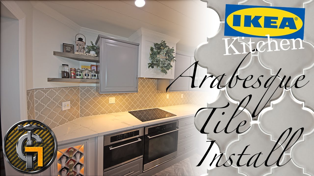 Arabesque Backsplash Install | IKEA Kitchen |