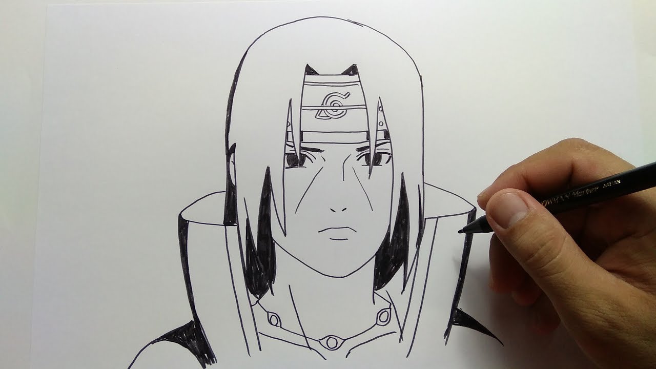 Cara Menggambar Itachi Dari Anime Naruto YouTube