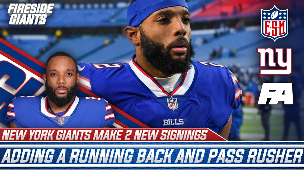 Giants make two new signings, adding a running back and pass rusher