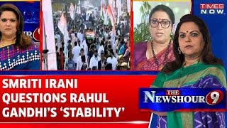 Smriti Irani Condemns Rahul Gandhi for Journalist Heckling, Calls Rahul ‘Destabilized’ | Congress