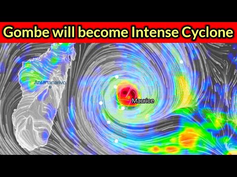 Gombe will Become Intense Tropical Cyclone near Mauritius by GFS