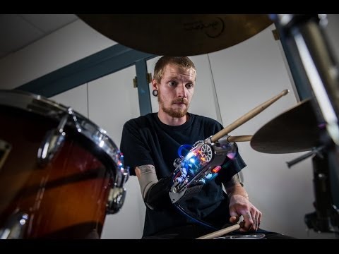 Prosthetic Robot Arm Gives Drummer A Third Stick