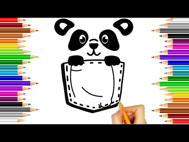 How to draw BEAUTIFUL PANDA BEAR cute and beautiful ♥ Cute Drawings