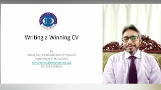 How to Write Winning CV || Creating CV || Resume writing || Professional CV