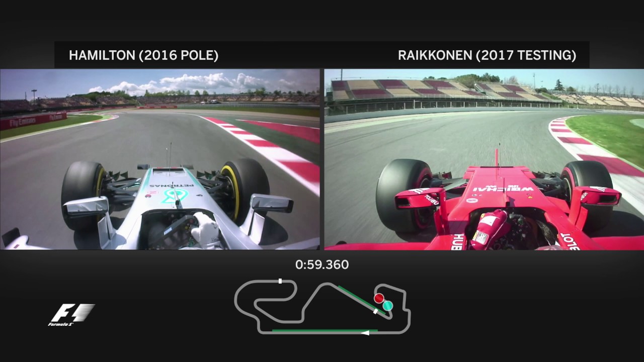 F1 2017 Vs 2016 Onboard Head To Head Barcelona Youtube