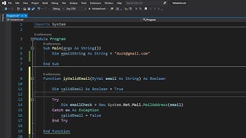 How to Validate an Email Address Using Visual Basic (Simple)