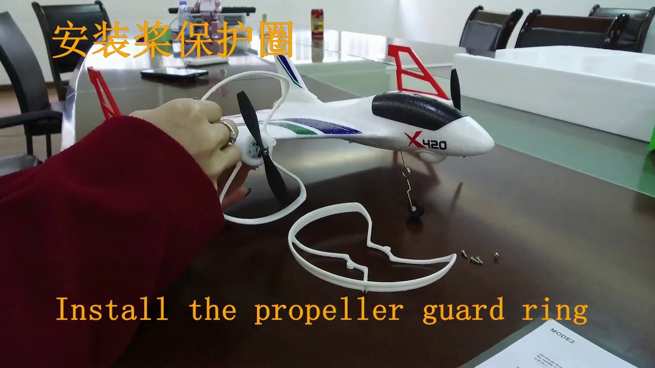 X420 6 channels Vertical Takeoff and Landing Aerobic Plane assembling vedio