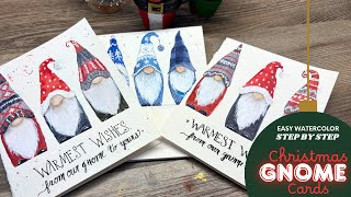Easy Watercolor Christmas Gnome Card for Beginners | Step-by-Step Tutorial