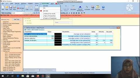 Materi metode antrian dengan aplikasi POM QM windows