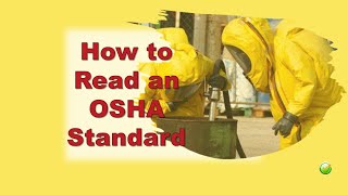 How to read an OSHA standard