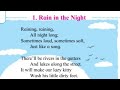 4th STD English Chp 1 Rain In The Night @omeducation8606