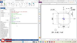 PEMPROGRAMAN MANUAL CNC MILLING DENGAN CHAMFER DAN RADIUS DAN G41