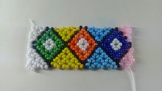 Diamond inside diamond beaded tutorial