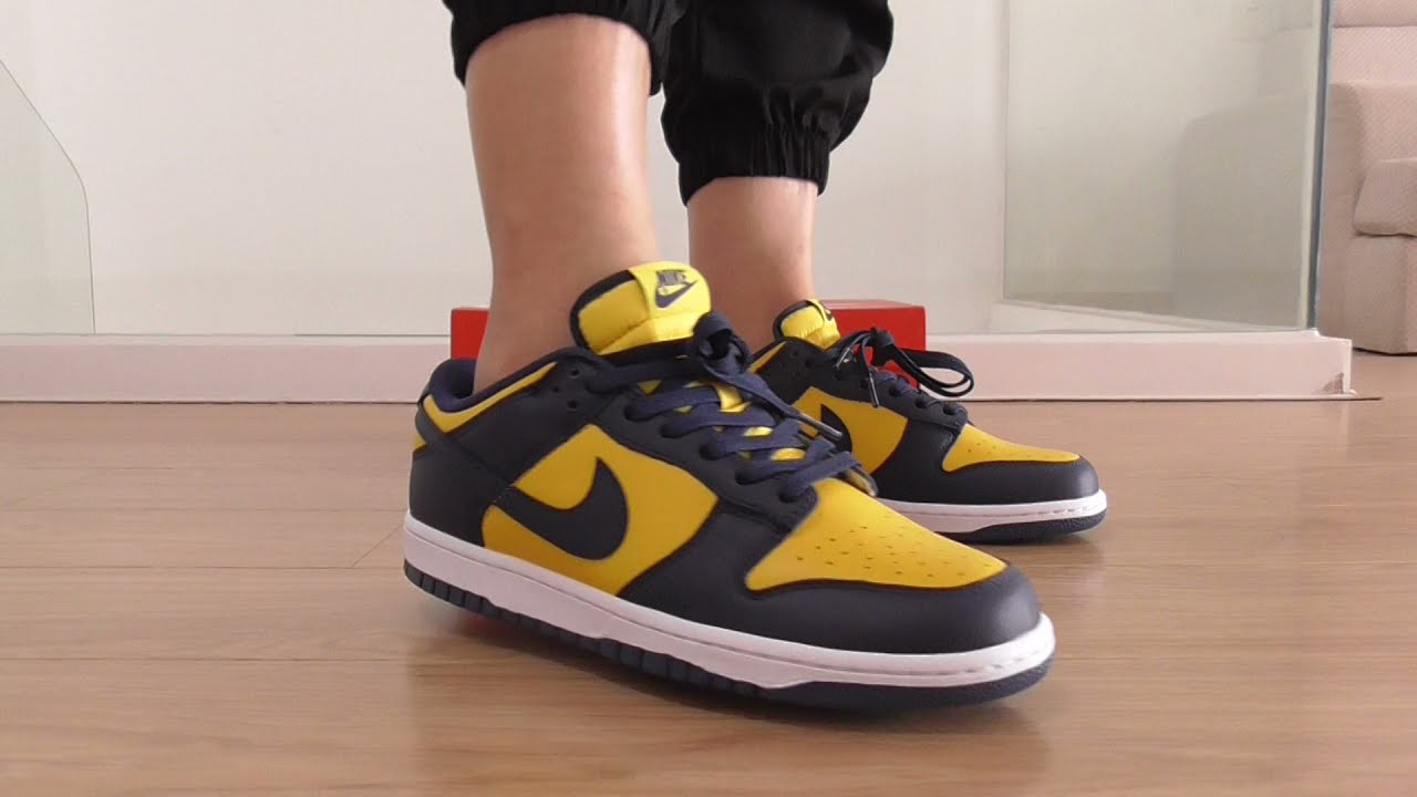 Nike Dunk Low Michigan Unboxing Review u0026 On Feet - YouTube