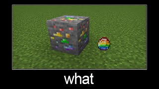 Minecraft wait what meme part 98 (rainbow diamond)