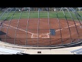 Grooming and chalking a softball field