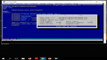 Menghitung Umur Dalam Hitungan Jam Menggunakan FreePascal