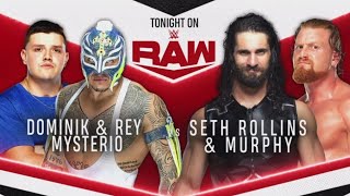 Dominik \& Rey Mysterio vs Seth Rollins \& Murphy (Full Match Part 2\/2)