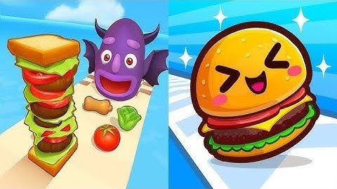 Satisfying Food Run VS Sandwich Runner 3d New Levels Big Update Max Walkthrough iOS Gameplay Ep 407